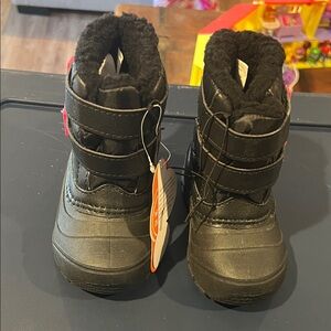 Wonder Nation Black Kids Snow Boots